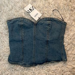 Zara never worn denim bodice